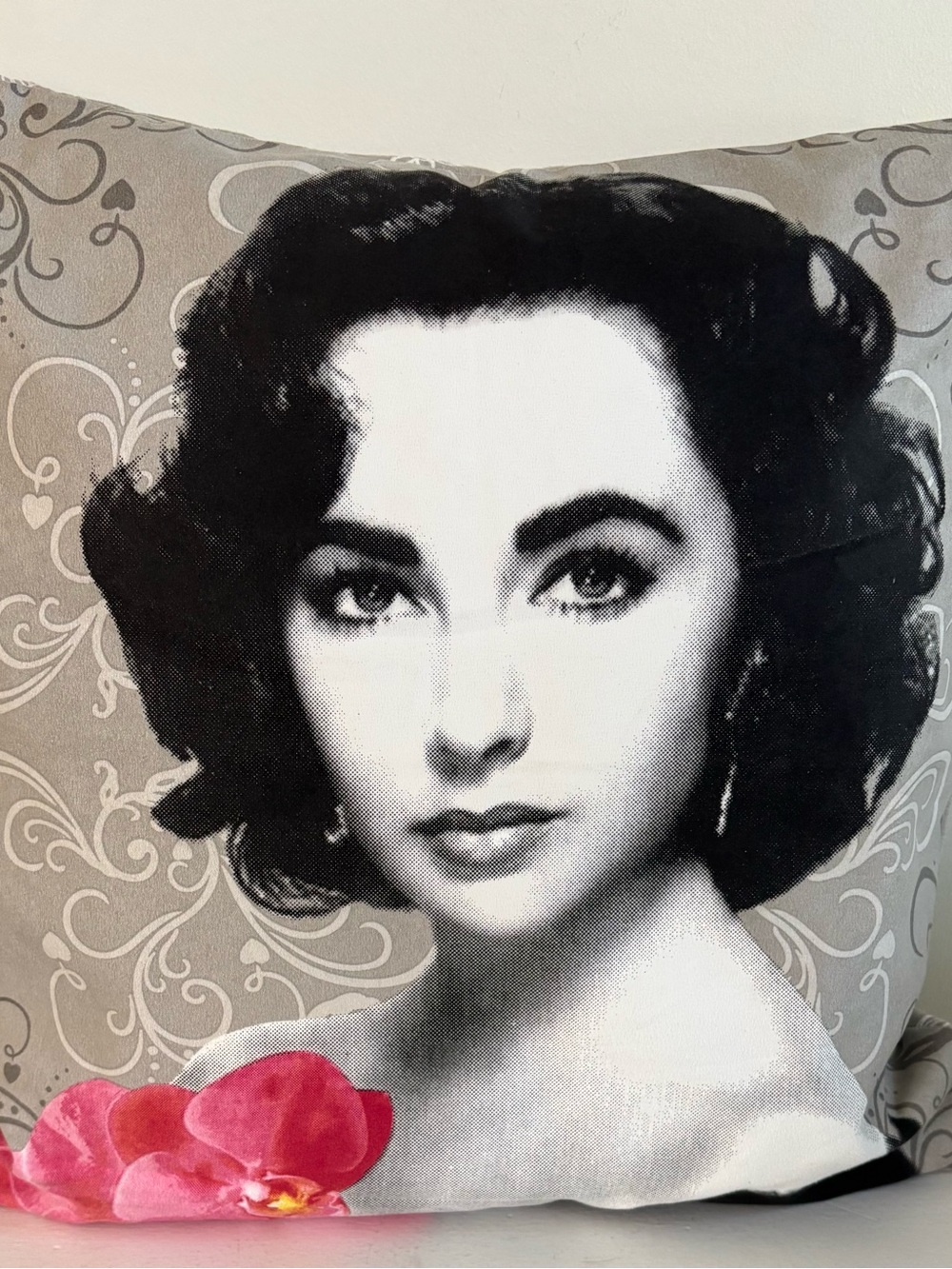 Black & White Classic Portrait Throw Pillow by